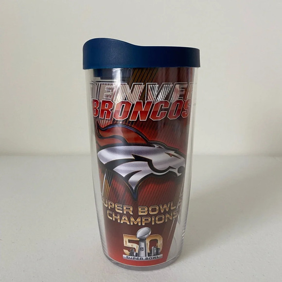 NWOT | Tervis Denver Broncos Super Bowl 50 champions 16 oz cup - Picture 1 of 7